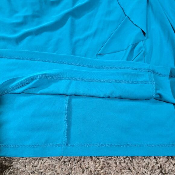 "American Living" Elegant Teal Draped Dress, Size 14. - Picture 10 of 12